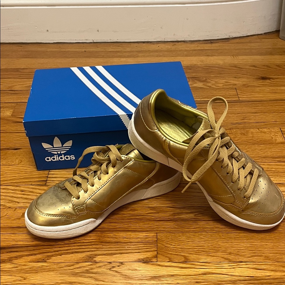 Adidas Metallic Gold Sneakers